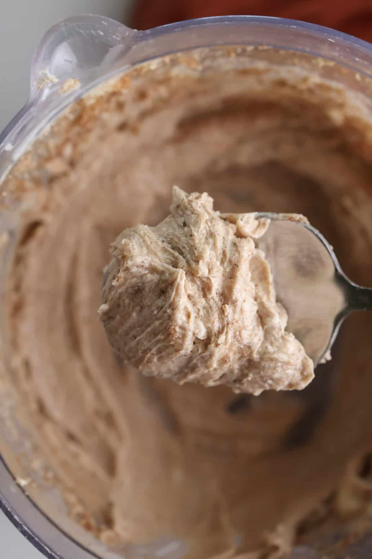 Cinnamon sugar butter on a spoon. 