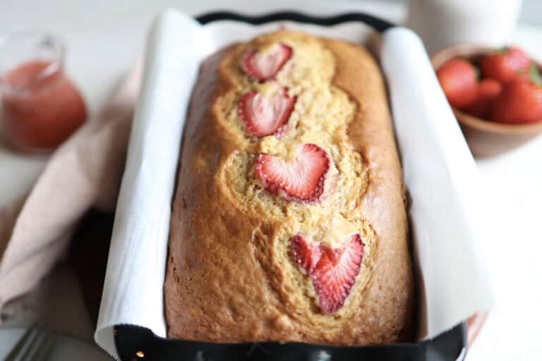 Strawberry Loaf With Strawberry Glaze