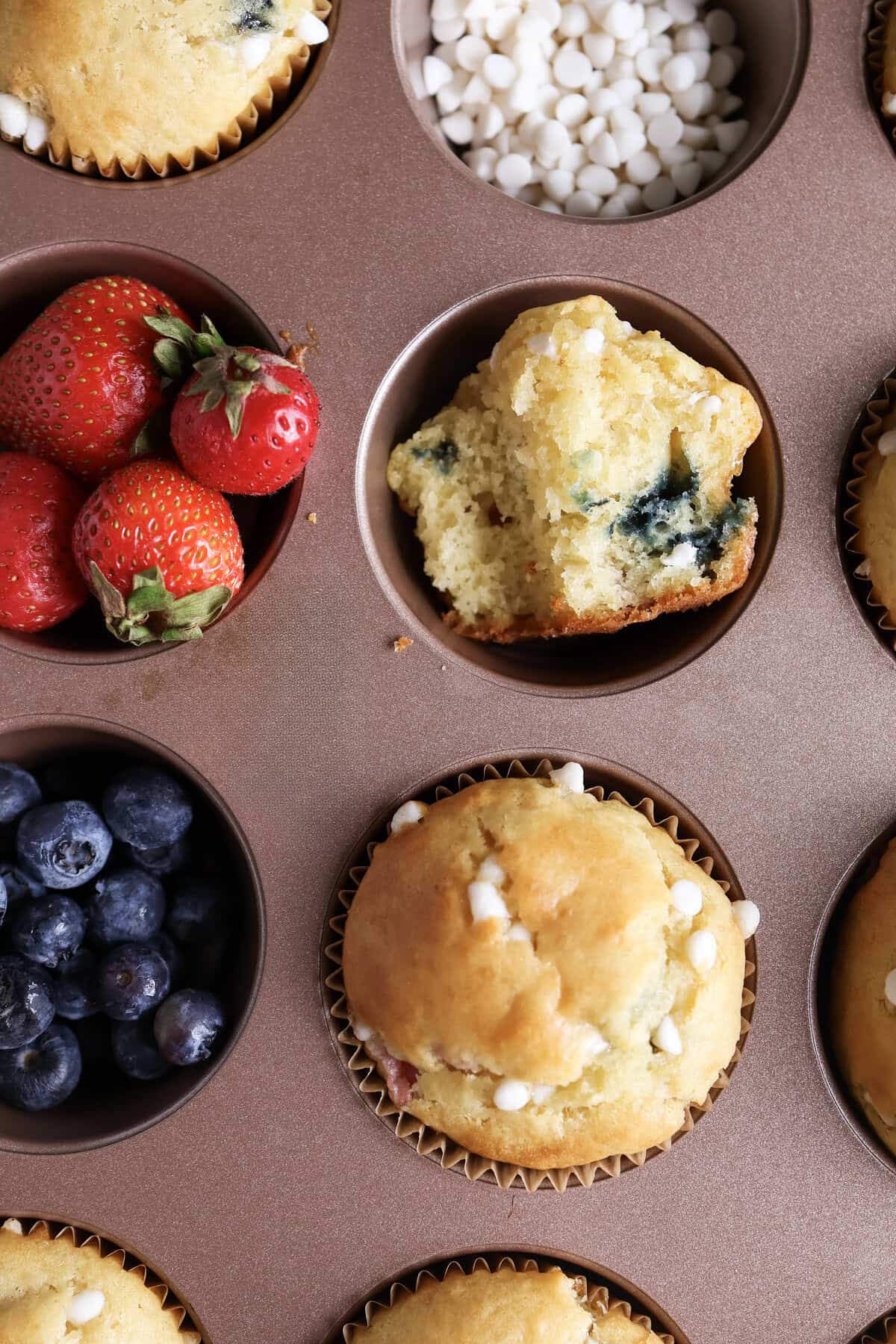 Red, White, and Blue Muffins