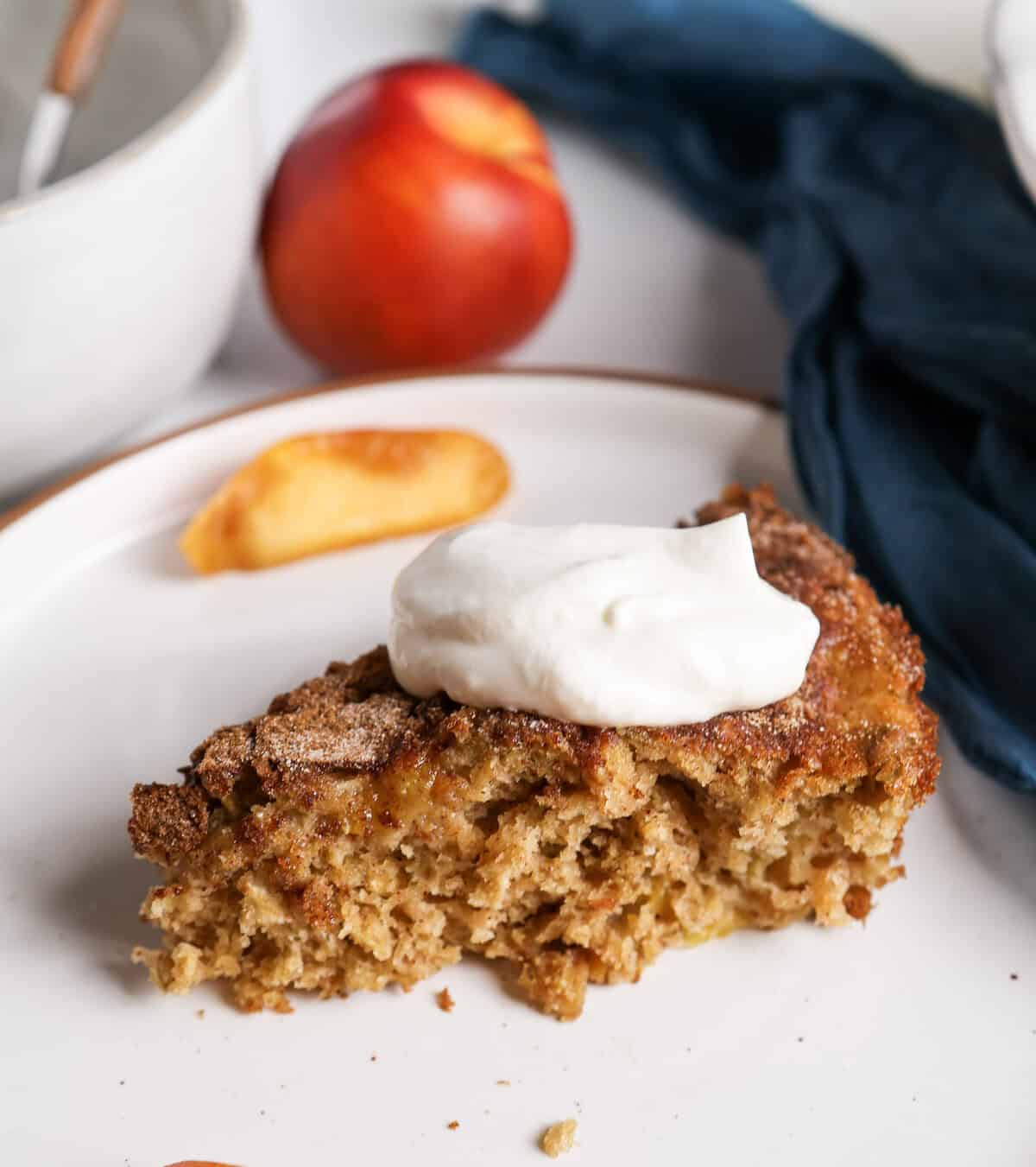 Peaches and Cream Breakfast Cake