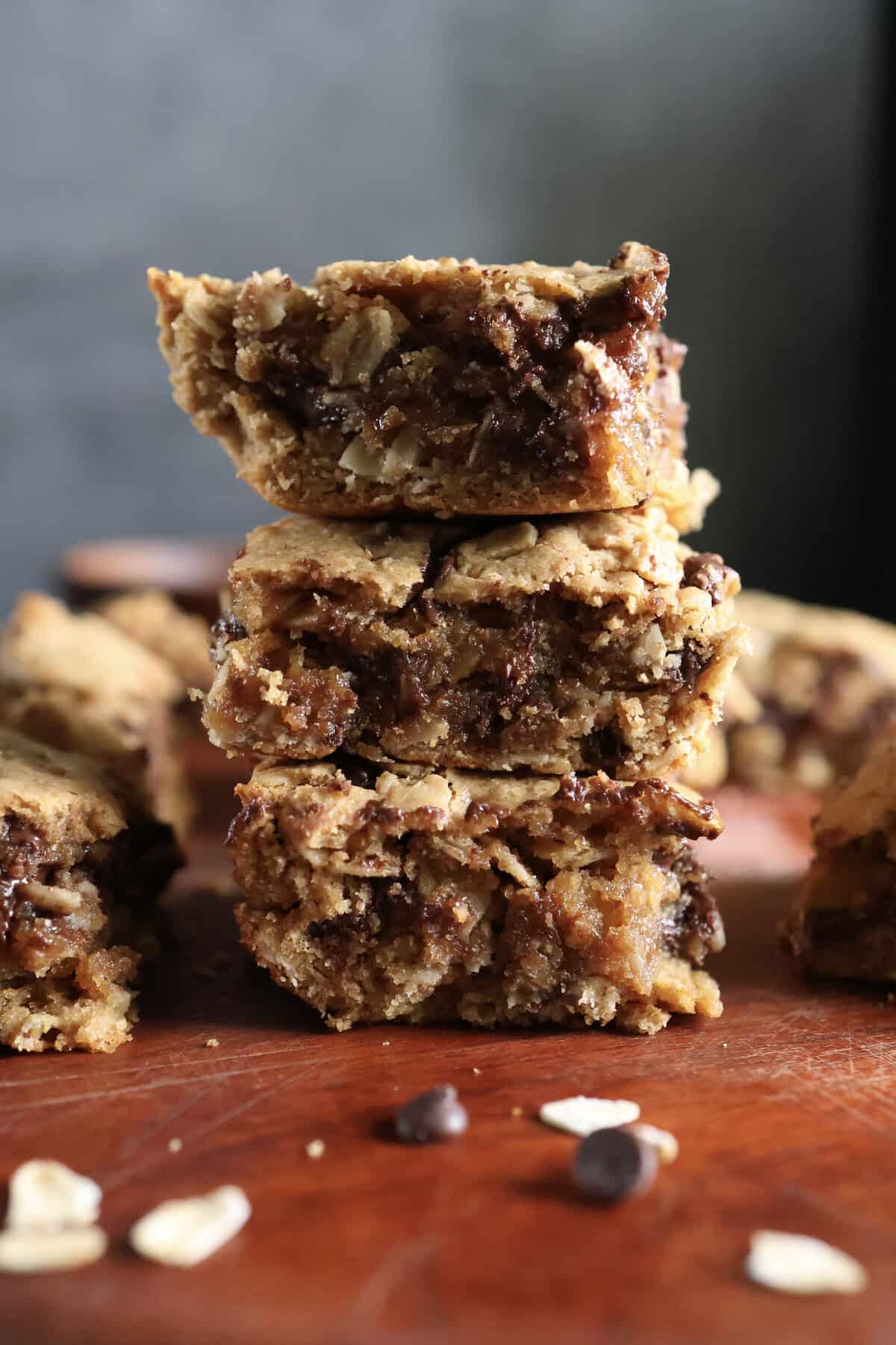 Peanut Butter and Chocolate Oat Bars