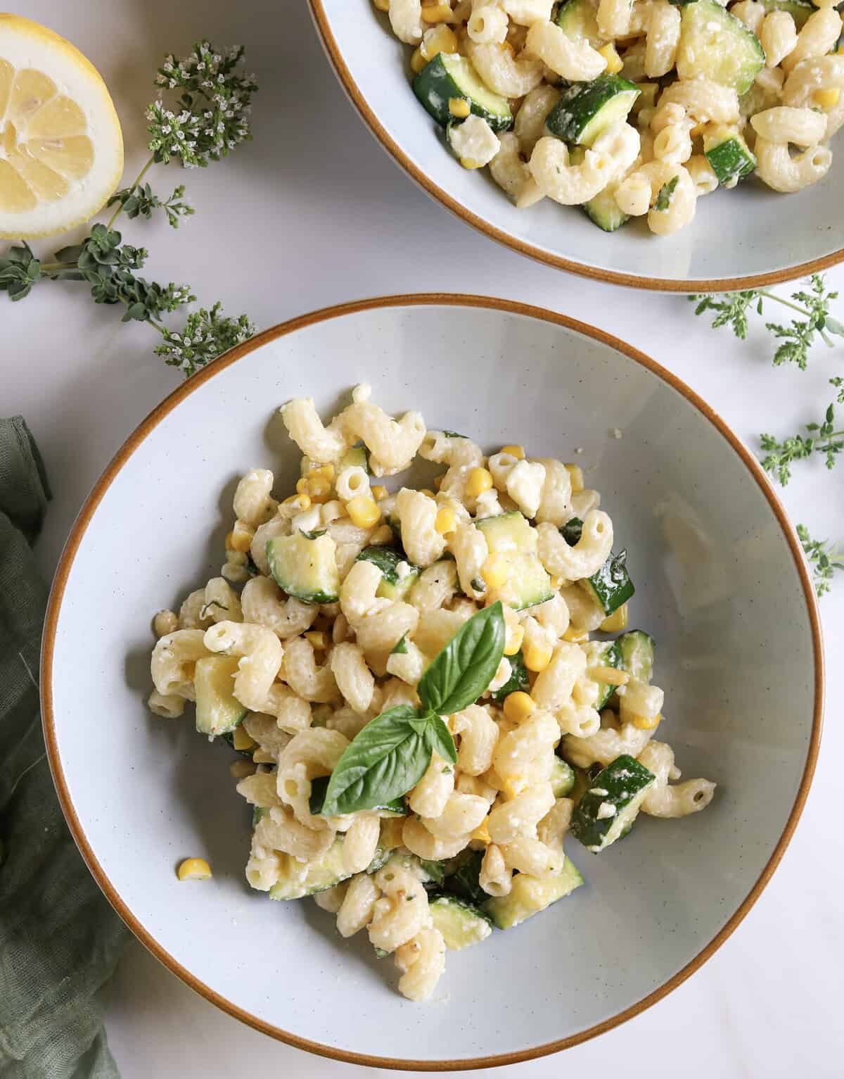 Zucchini and Corn Pasta salad
