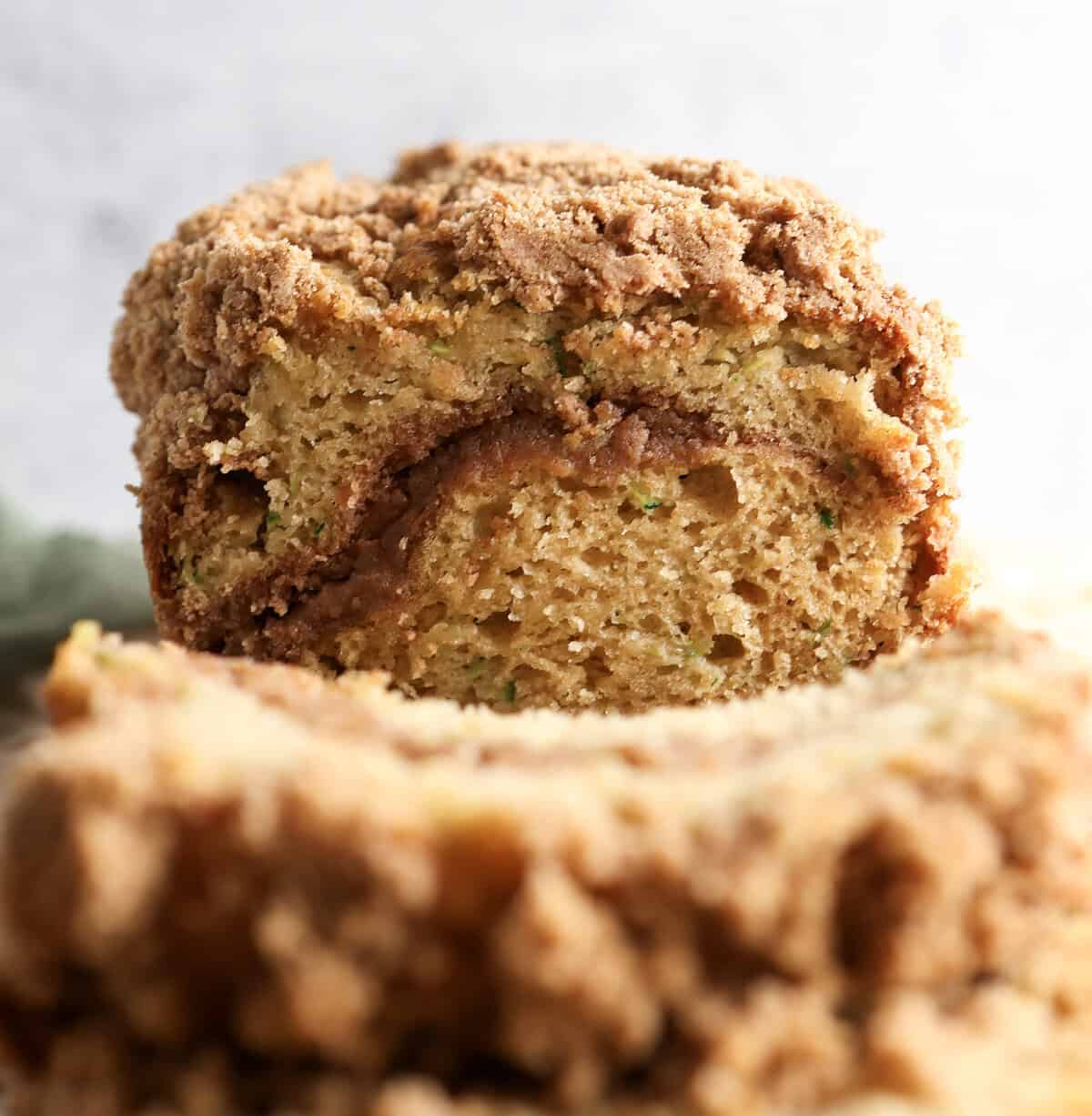 Cinnamon Zucchini Crumb Bread