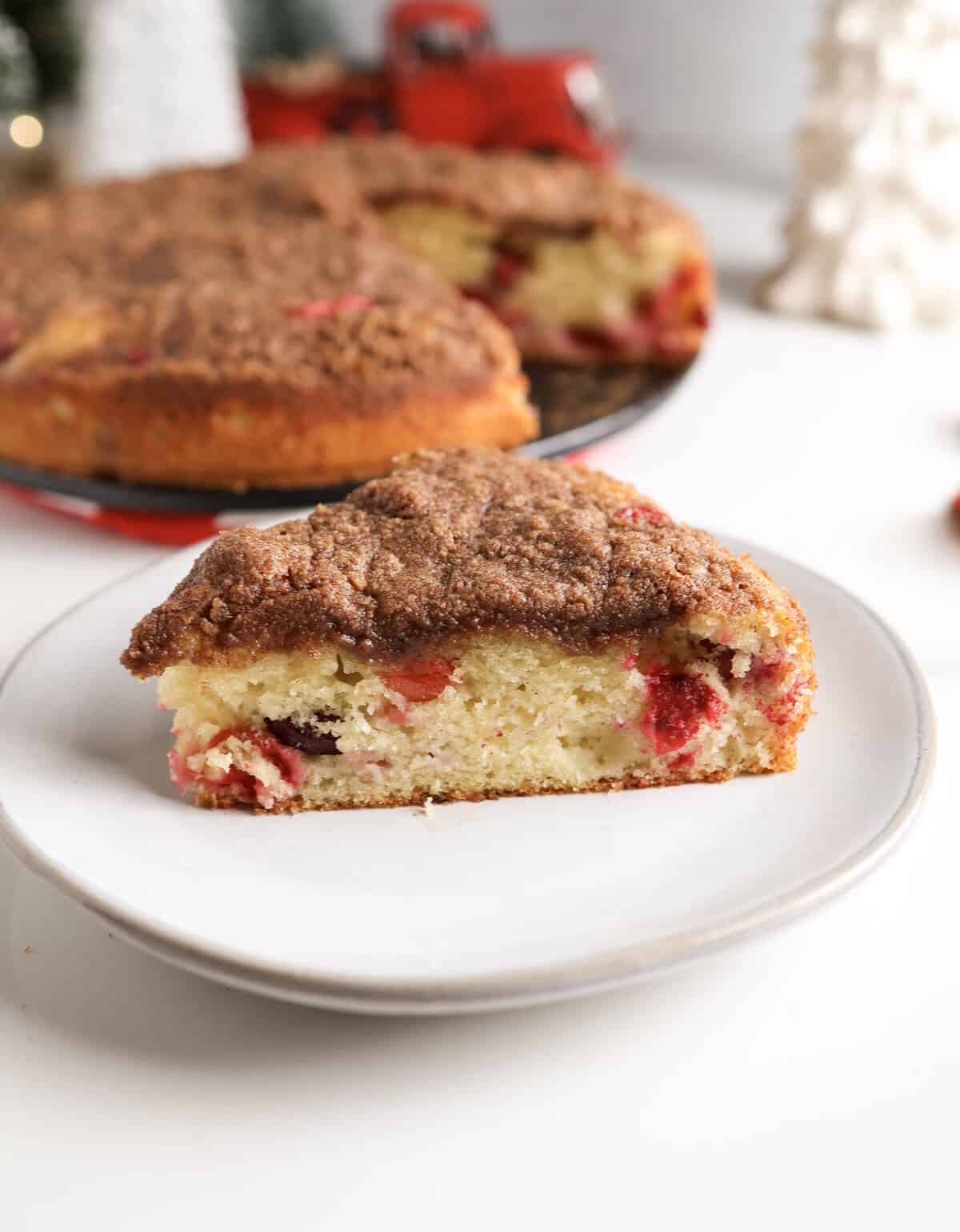 Cranberry Coffee Cake with Greek Yogurt