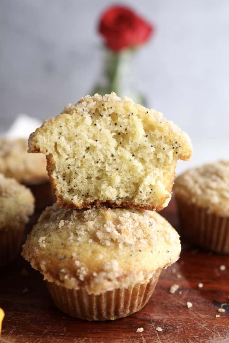 Bakery-Style Greek Yogurt Lemon Poppy Seed Muffins