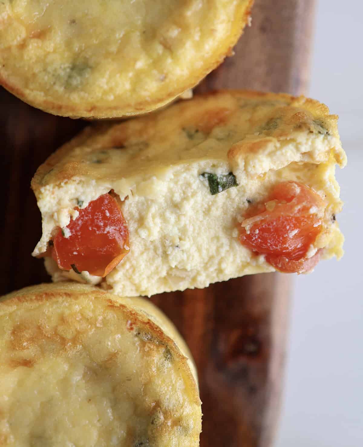 Ricotta Egg Bites with Tomatoes and Basil
