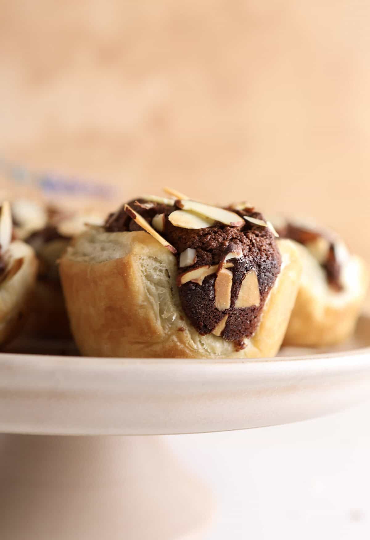 Easy Chocolate Almond Puff Pastry Bites