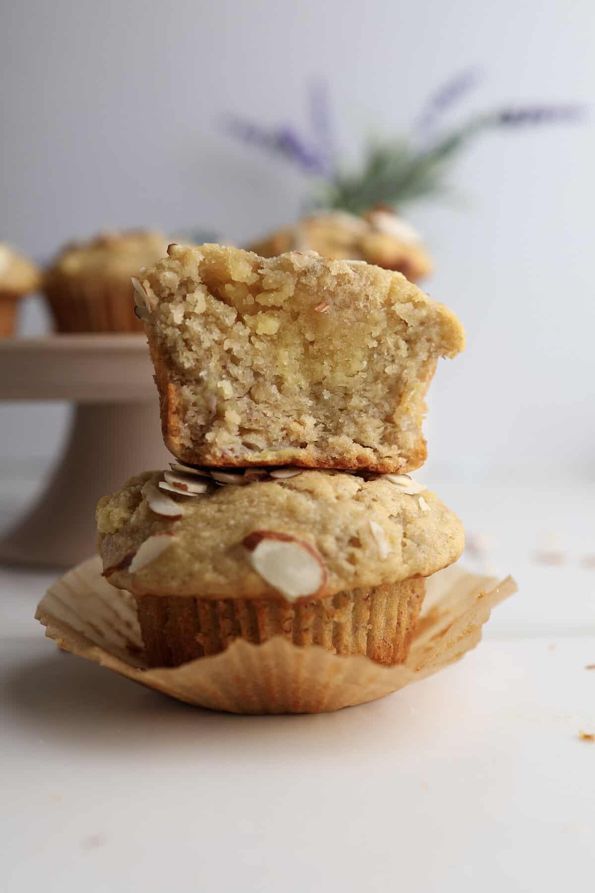 Almond Croissant Inspired Banana Muffin Recipe
