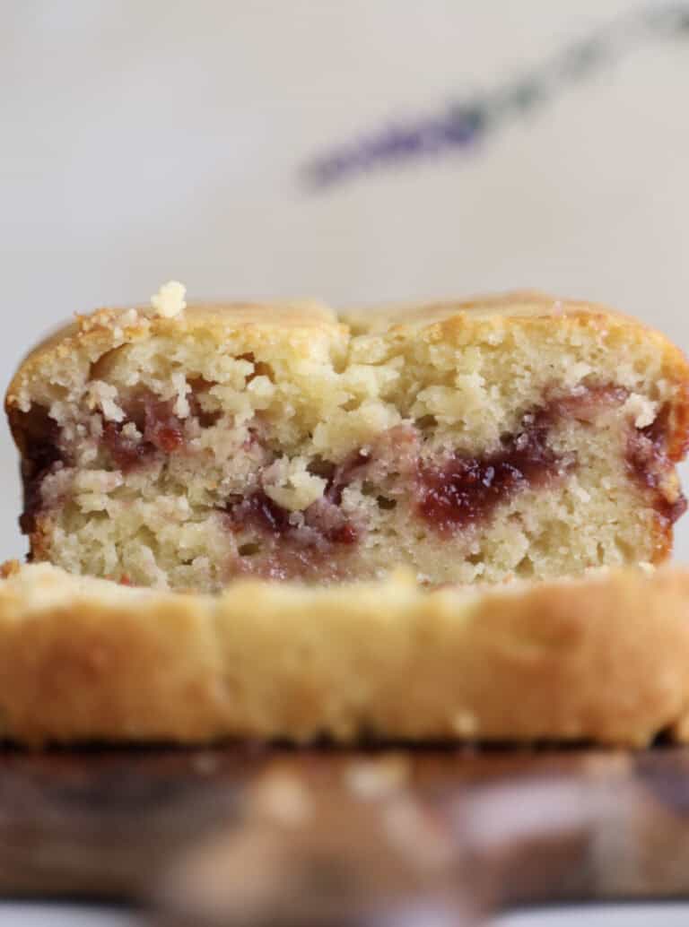 Easy Raspberry Jam and Lemon Loaf Cake