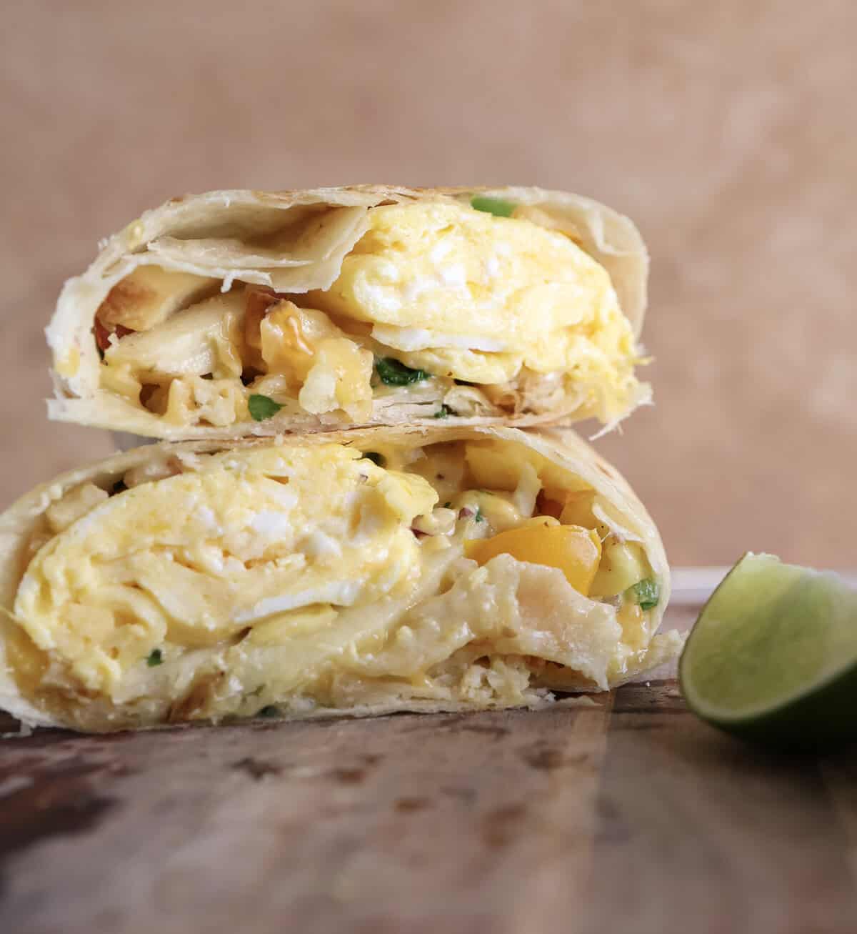 Breakfast Burrito with Fries and Chipotle Sauce