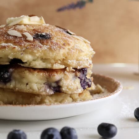 Blueberry pancakes.