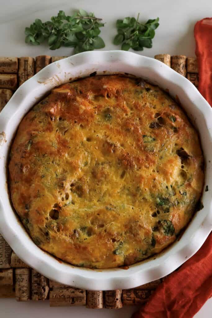 The roasted potato breakfast bake right out of the oven.
