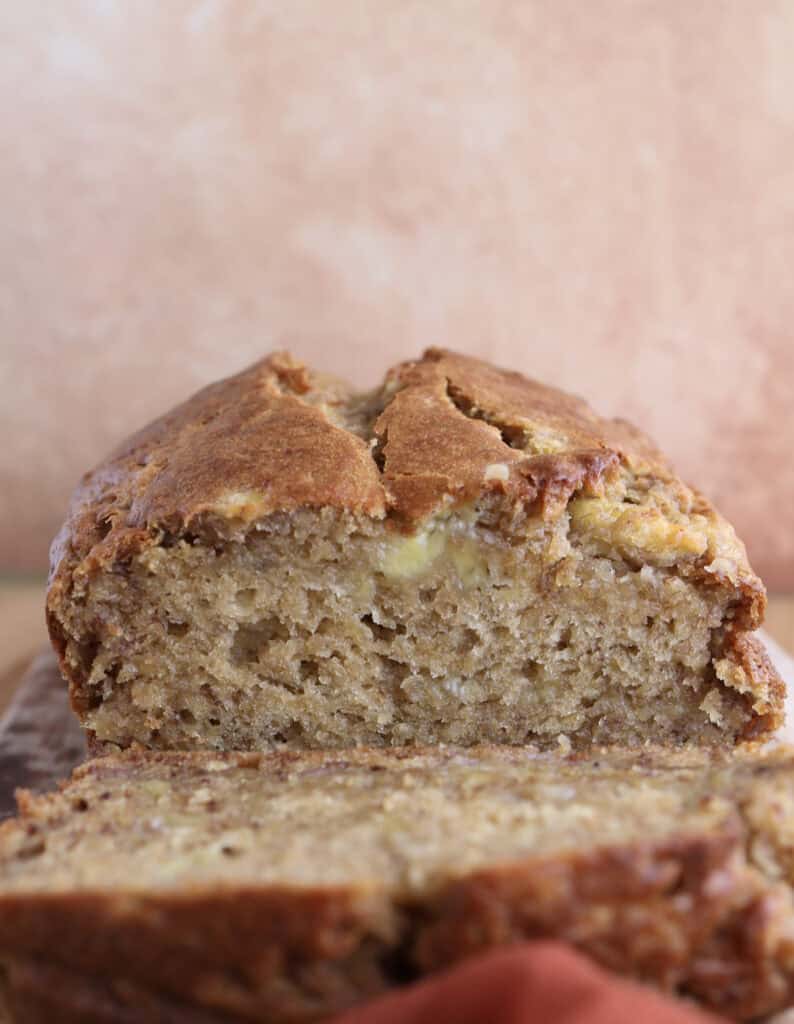 Banana bread with brown butter loaf.